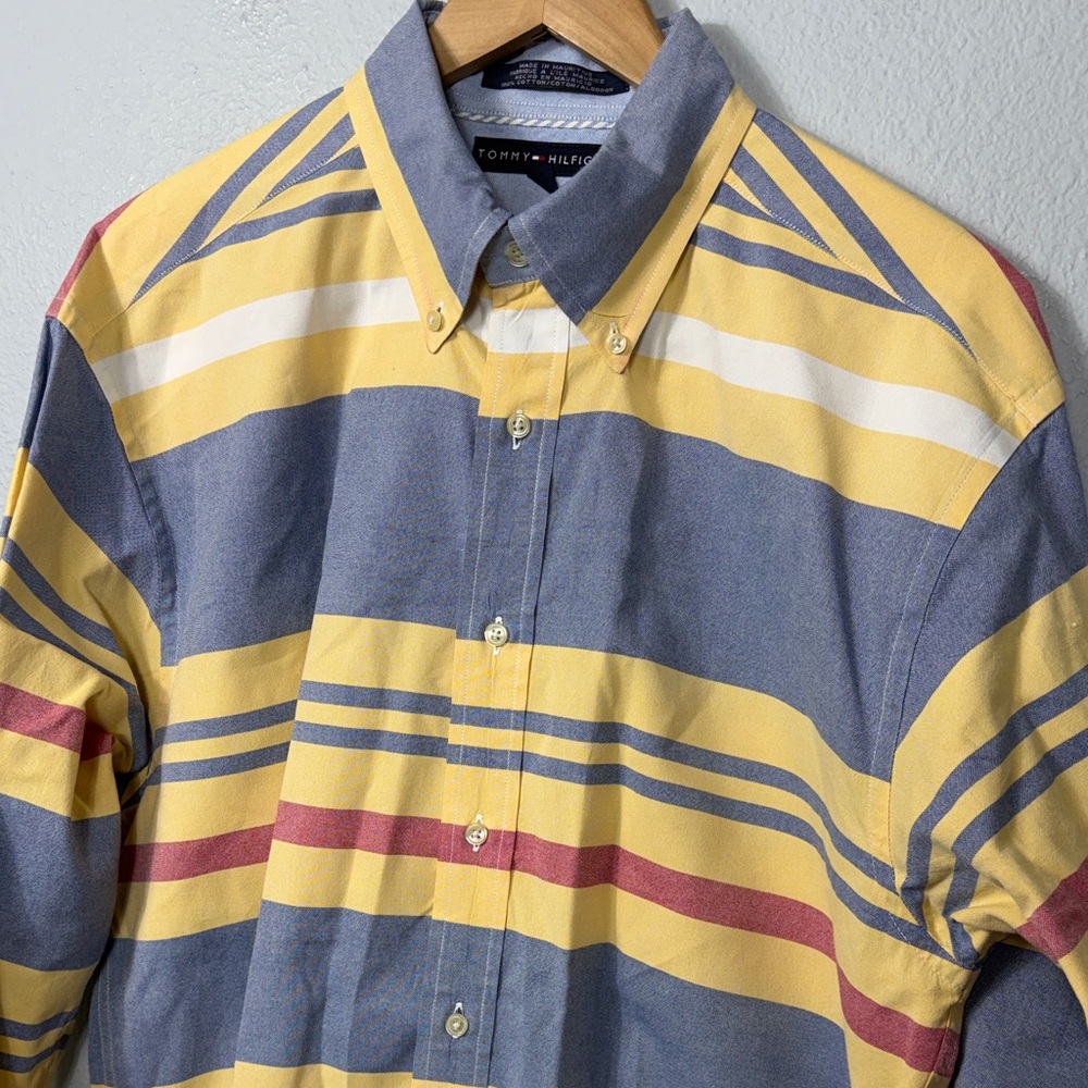 Vintage Tommy Hilfiger Men's Oxford Striped Shirt